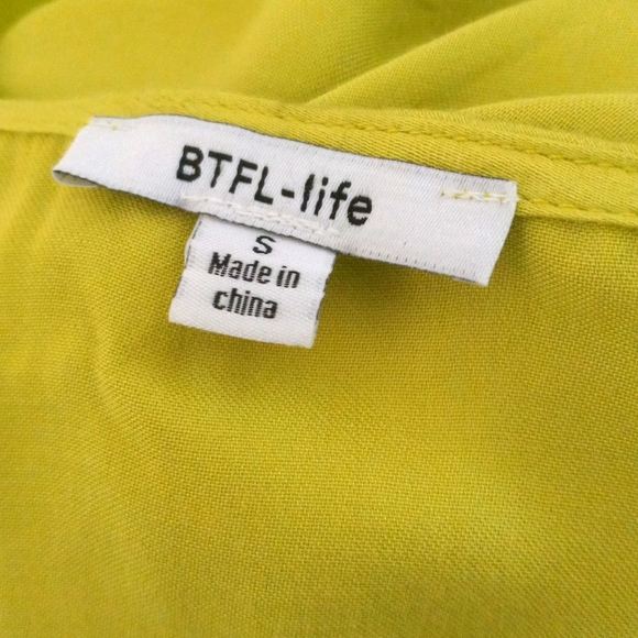 BTFL-life Neon Green Tunic Shirt Dress  Size S - Picture 16 of 17